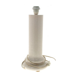 Pied de lampe forme colonne en faïence b