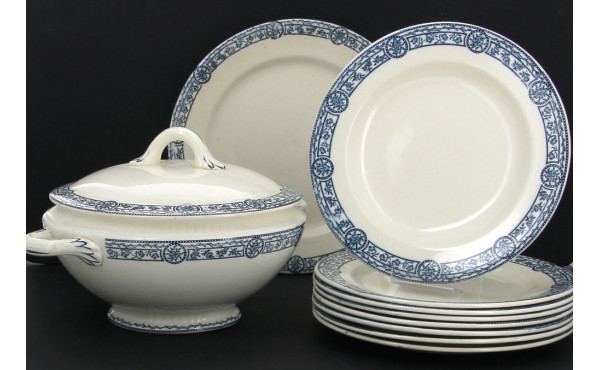 SALINS - Service de table en faïence fin