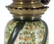 Lampe à pétrole en faïence fine ancienne