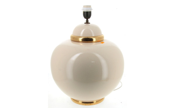 KOSTKA - Pied de lampe en faïence craque