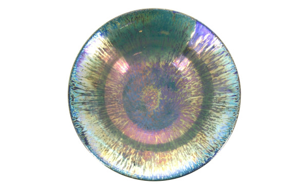 Coupe à fruits en céramique irisée, cach