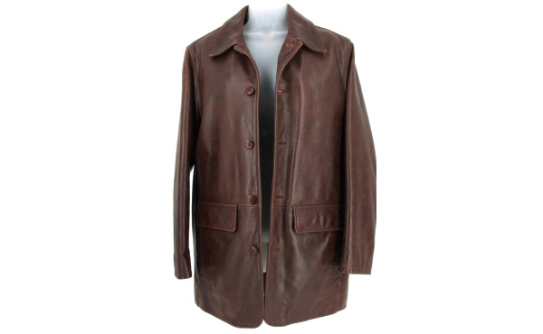 REDSKINS - Veste homme en cuir brun, tai