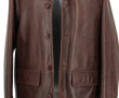 REDSKINS - Veste homme en cuir brun, tai