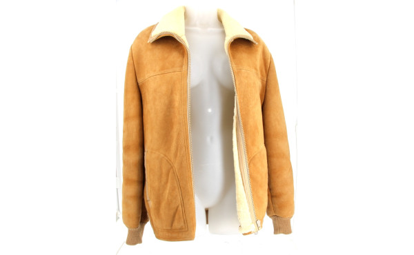 Blouson homme en croûte de cuir, taille 