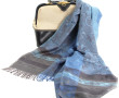 Echarpe bleue style Pashmina, 100% acryl