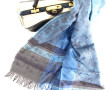 Echarpe bleue style Pashmina, 100% acryl