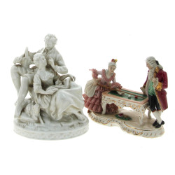 Lot de 2 sujets en porcelaine : un sujet