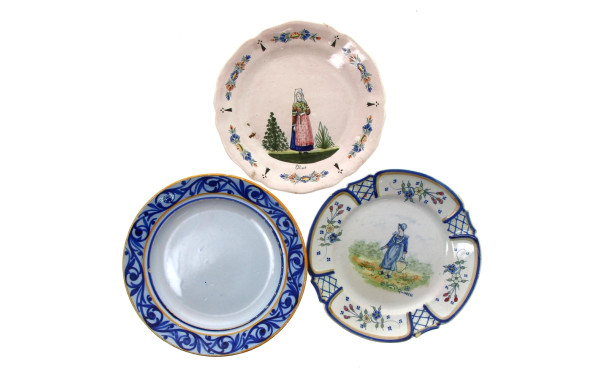 HB QUIMPER - Assiette fin XIXème en faïe