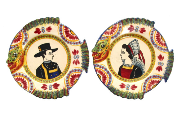 HENRIOT Quimper - Deux assiettes forme p