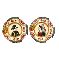 HENRIOT Quimper - Deux assiettes forme p