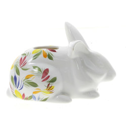 HENRIOT QUIMPER - Tire-lire lapin en faï