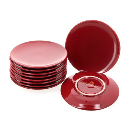 HB Quimper - 10 assiettes à dessert en f