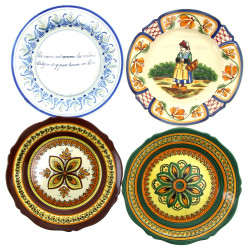Henriot et HB Quimper - 4 assiettes en f