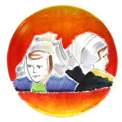 HB HENRIOT QUIMPER France - Assiette en 