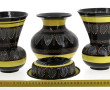 HB QUIMPER - Décor perlé noir et jaune -