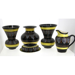 HB QUIMPER - Décor perlé noir et jaune -