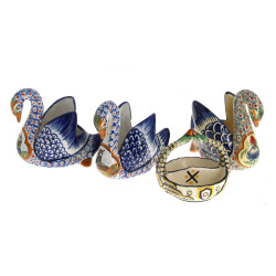 HENRIOT QUIMPER - Petite jardinière cygn