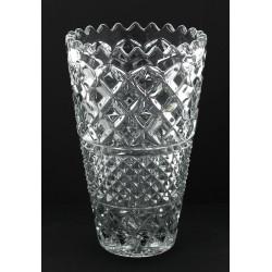 Vase en verre moulé, H 29,5 cm