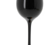 11 verres à pied en verre noir, H 23 cm 