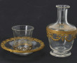 Joli service verre d'eau ancien en verre
