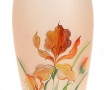 Vase en verre à décor peint d'iris orang
