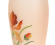 Vase en verre à décor peint d'iris orang