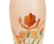 Vase en verre à décor peint d'iris orang