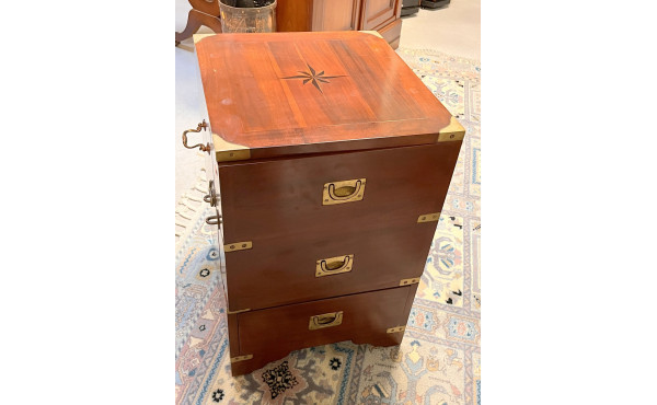 Meuble bar style marine en placage d'aca