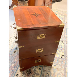 Meuble bar style marine en placage d'aca