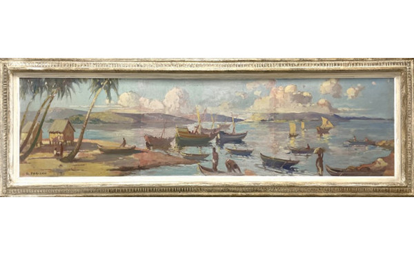 Gaston PARISON (1889-1959) "Paysage mari