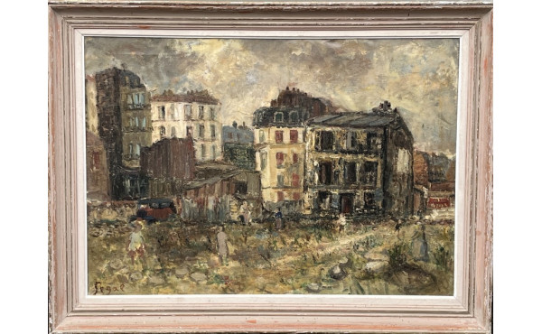 Simon SEGAL (1898-1969) "Faubourg animé 