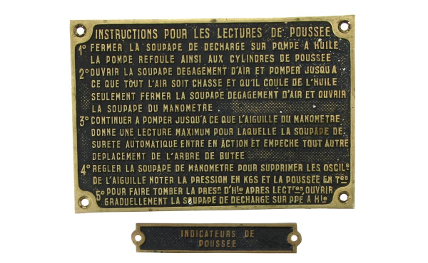 CHEMIN DE FER - 2 plaques anciennes en b