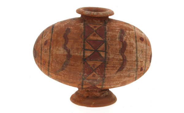 Récipient en terre cuite à décor stylisé