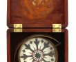 Compas de marine en coffret acajou (rema
