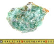 Bloc de fluorite sur quartz, calcite et 