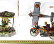 Lot de 3 jouets à clé moderne (un manège