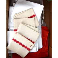 Lot de linge de table et de maison compr