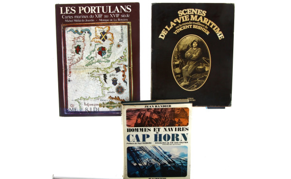 MARINE - 3 livres: "Les portulans" "Homm