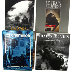 TRAINS - Lot de livres richements illust