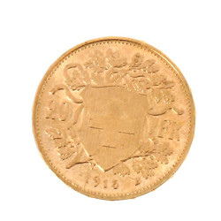 Pièce de 20 F suisse en or