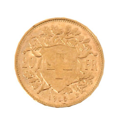 Pièce de 20 F suisse en or
