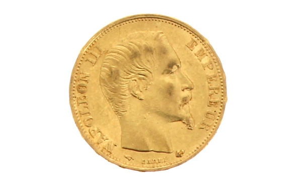Pièce de 20 F or Napoléon III tête nue