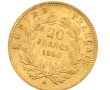 Pièce de 20 F or Napoléon III tête nue