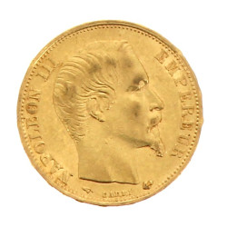 Pièce de 20 F or Napoléon III tête nue