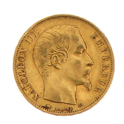 Pièce de 20 F or Napoléon III tête nue