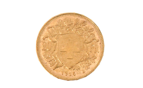 Pièce de 20 F suisse en or