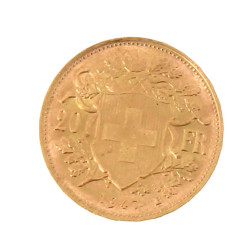 Pièce de 20 F suisse en or