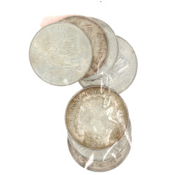 Lot de 7 pièces de 50 F argent