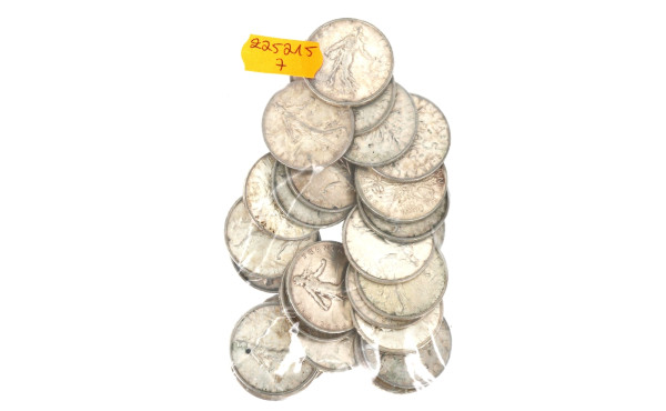 Lot de 28 pièces de 5 F argent