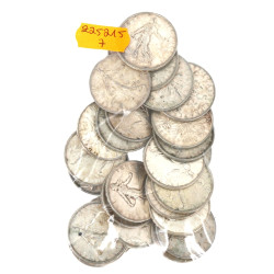 Lot de 28 pièces de 5 F argent